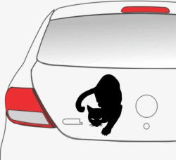  Sticker auto Pisica neagra 3