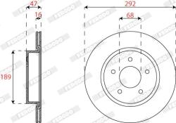 FERODO Disc frana FERODO DDF2786C - automobilus