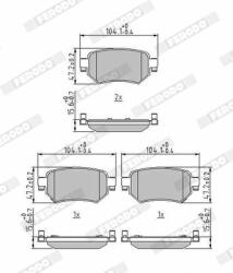 FERODO set placute frana, frana disc FERODO PREMIER ECO FRICTION FDB4944 (FDB4944)