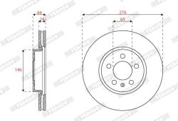 FERODO Disc frana FERODO PREMIER DDF2664C (DDF2664C)