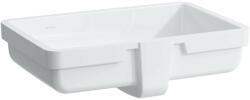 Laufen Living City alulról beépíthető kerámia mosdó 49x31 cm mázas alsó felülettel, csaplyuk és túlfolyó nélkül, matt fehér H8124307571551 (H8124307571551)