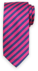 Willsoor Férfi klasszikus rózsaszín-kék nyakkendő csíkos mintával 15132
