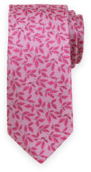 Willsoor Férfi klasszikus rózsaszín nyakkendő leveles mintával 15147