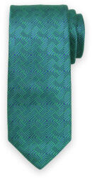 Willsoor Férfi klasszikus nyakkendő kék-zöld geometriai mintával 15143