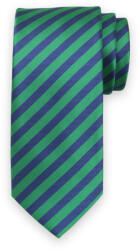 Willsoor Férfi klasszikus zöld nyakkendő sötétkék csíkos mintával 15150