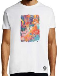 Magnolion Pszichedelikus éteri macska álomkép v4 póló