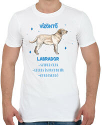 printfashion Vízöntő - Labrador - Férfi póló - Fehér (13348782)