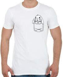 printfashion Nyúl zsebben - Férfi póló - Fehér (13315145)