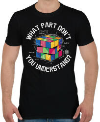 printfashion Rubik kocka - Férfi póló - Fekete (12004092)