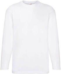 Fruit of the Loom Férfi póló Hosszú ujjú Fruit of the Loom Value Weight LS T - 4XL, Fehér