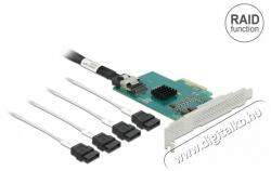 Delock 89051 4xSATA 6Gb/s RAID/HyperDuo low profile PCI Express kártya - digitalko