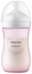 Philips Бебешко шише Philips Avent - Natural Response 3.0, flow 3/среден, 3 м+, 260 ml, розово (SCY903/11) - ozone