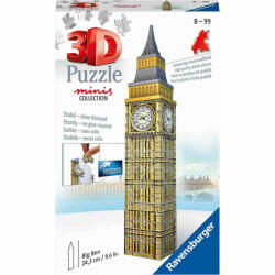 Ravensburger Puzzle 3D Mini Big Ben, 54 Piese (RVS3D11246) - ejuniorul