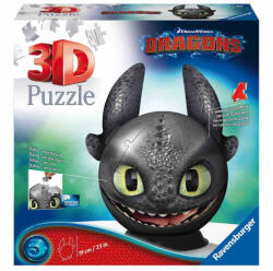 Ravensburger Puzzle 3D Dragons III_Toothless, 72 Piese (RVS3D11145) - ejuniorul