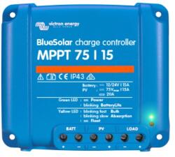 Victron Energy Incarcator solar 12V 24V 15A Victron Energy BlueSolar MPPT 75/15 (12/24V-15A) (SCC010015050R)