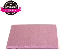 Decora Platou Tort Patrat Roz, 15 x 15 x H 1.2 cm (931809) Tava