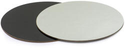 Decora Platou Tort Rotund 2 Fete, Negru Argintiu, O 28 x H 0.3 cm (932561)