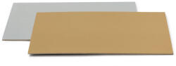 Decora Set 100 Platouri Tort Dreptunghi 2 Fete, Auriu Argintiu, 40x30xH0.1 cm (5933023)