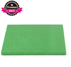 Decora Platou Tort Patrat Verde, 30 x 30 x H 1.2 cm (931833) Tava