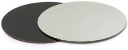 Decora Platou Tort Rotund 2 Fete, Negru Argintiu, O 24 x H 0.3 cm (932560) Tava