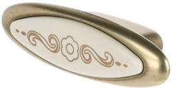  Citterio Giulio XR28 gombfogantyú, 32 mm , matt bronz / porcelán (F003237)