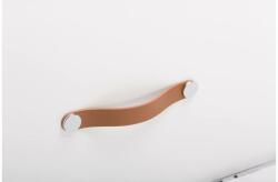 Fogantyú FLEXA 160 mm 182 mm bézs bőr + fényes króm (0404160P2601)