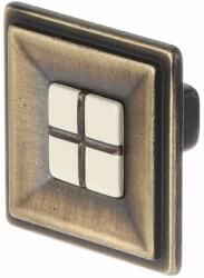 Citterio Giulio XR29 gombfogantyú, kicsi , matt bronz / porcelán (F003241)