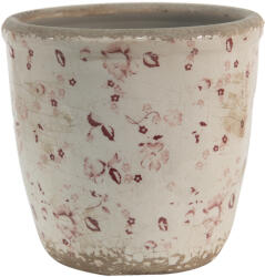 Clayre & Eef Set 2 ghivece flori ceramica roz bej Roses 14x13 cm (6CE1417L)