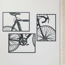 A. B. C Vidám Fal Falmatrica - Háromrészes kerékpár - Öntapadós fali dekoráció