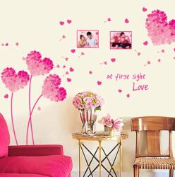 A. B. C Vidám Fal Falmatrica - Szeretet virágai rózsaszín - Öntapadós fali dekoráció