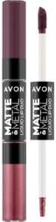 Avon Ruj de buze lichid 2 în 1 - Avon Matte & Metal Liquid Lip Duo Mulberry Dream