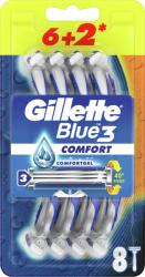 Gillette Blue3 Comfort Eldobható Férfi Borotva, 6+2 Darab