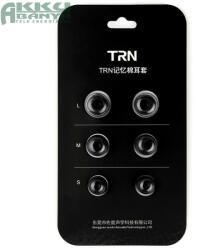TRN memóriahabos füldugó fülhallgatókhoz, fekete (SUNS0104-B)