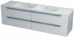 SAPHO Alsó szekrény, Sapho WAVE II mosdótartó szekrény 180x50x48 cm ezüst tölgy WA182 (WA180-3011)