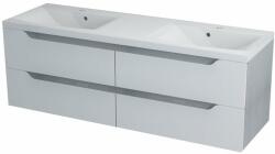 SAPHO Alsó szekrény, Sapho WAVE II mosdótartó szekrény 150x50x48 cm ezüst tölgy WA152 (WA150-3011)