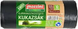 Mazzini Erős Újrahasznosított szemeteszsák 135 l (10 db / tekercs) - Fekete (104070)