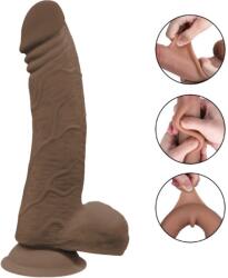 Guilty Toys Dildo Rusty Sliding&Bendable, TPE Strat Dublu, Maro, 23 cm, Guilty Toys Dildo