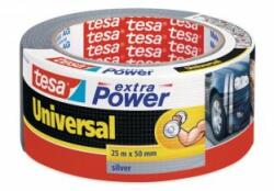 tesa Bandă textilă, 50 mm x 25 m, TESA "extra Power", argintie, 25m
