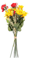 4-Home Buchet de flori de pajiște cu floarea soarelui, 33 x 84 x 18 cm