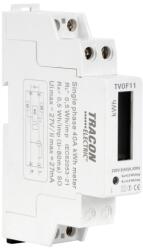 Tracon LCD kijelzésű fogyasztásmérő, közvetlen, 1 fázisú, 1 modul (TVOF11) (TVOF11)