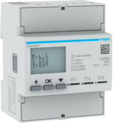 Hager Fogyasztásmérő, direkt 80A 2modul S0 MID (ECM180T) (ECM180T)