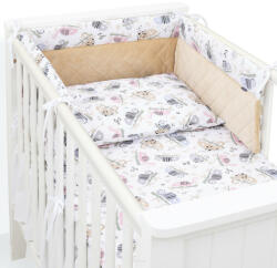 MT Textil MTT Velvet 3 részes ágyneműhuzat szett (100x135cm) - Rózsaszín és bézs kaméleonok - babylion