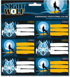 Ars Una Ars Una: Nightwolf mintás csomagolt füzetcímke 3x6db-os (53832573)