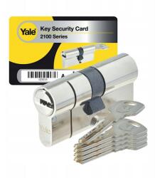 Yale Cilindru de siguranta / urgenta Yale Seria 2100, 45x45 mm, 10 pini, nichelat, 5 chei cu amprenta, pentru incuietoare inteligenta (10-2172-4545-00-2201)