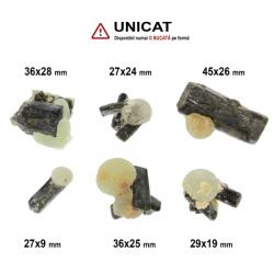  Epidot cu Prehnit Brut Natural - 27-45x9-28 mm- ( L ) - 1 Buc