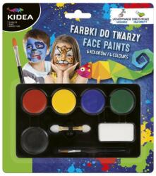 Derform Set vopsea de pictat pe față Kidea, 6 culori