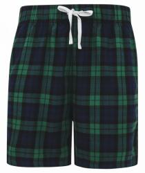 SF (Skinnifit) Pantaloni scurți de pijama din flanelă pentru bărbați - Albastru închis / verde | XL (SF082-1000290927)