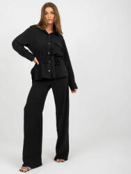 Vásárlás: BASIC Fekete női ing övvel és zsebbel LK-KS-509293.54P-black  Méret: L/XL Női póló árak összehasonlítása, Fekete női ing övvel és zsebbel  LK KS 509293 54 P black Méret L XL boltok