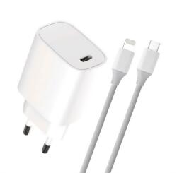 Blautel 4-OK hálózati töltő Type-C aljzat (20W, PD gyorstöltés támogatás + lightning 8pin kábel) FEHÉR Apple iPhone 7 4.7, Apple iPhone 7 Plus 5.5, Apple IPAD mini 4, Apple IPAD Pro 12.9 (2015), App (CVPD2I)