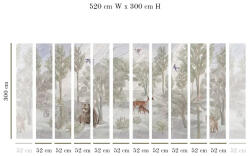 VLAdiLA Tapet VLAdiLA foggy forest faun in color 520 x 300 cm (VLDLW0437STM520)